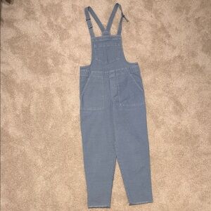 aerie Denim-Style Blue Overalls Jumpsuit